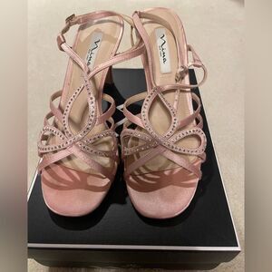 Nina Pink Rhinestone Embellished Heels